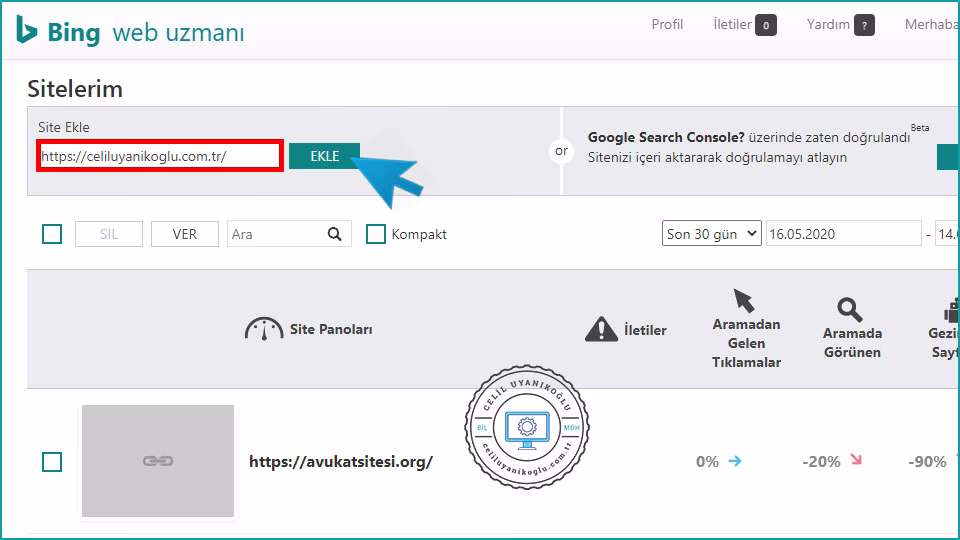 Bing Webmaster Tools Kurulumu