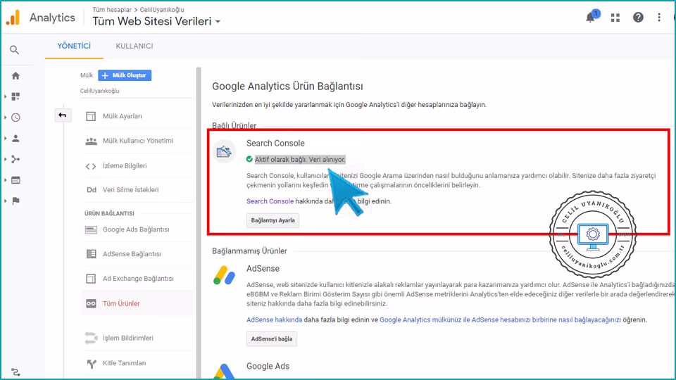 Aktif olarak bağlı. Veri alınıyor