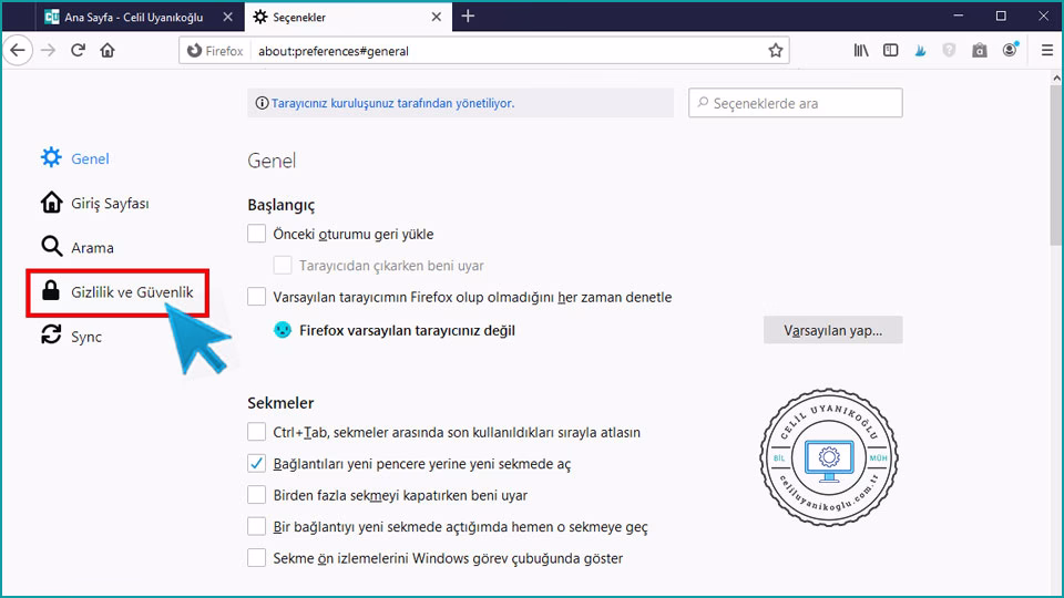 Mozilla Firefox Tarayıcınız Hep Gizli Pencerede Açılsın