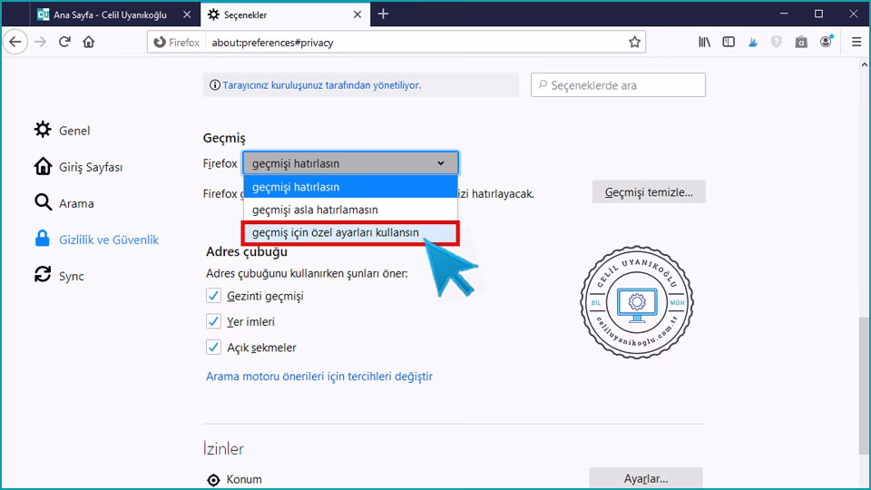 Mozilla Firefox Tarayıcınız Hep Gizli Pencerede Açılsın