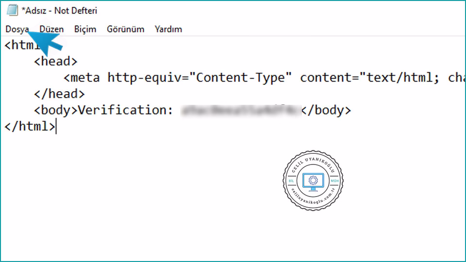 Yandex Webmaster Kurulumu