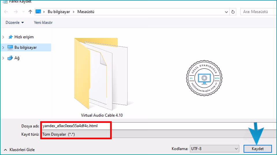 Yandex Webmaster Kurulumu