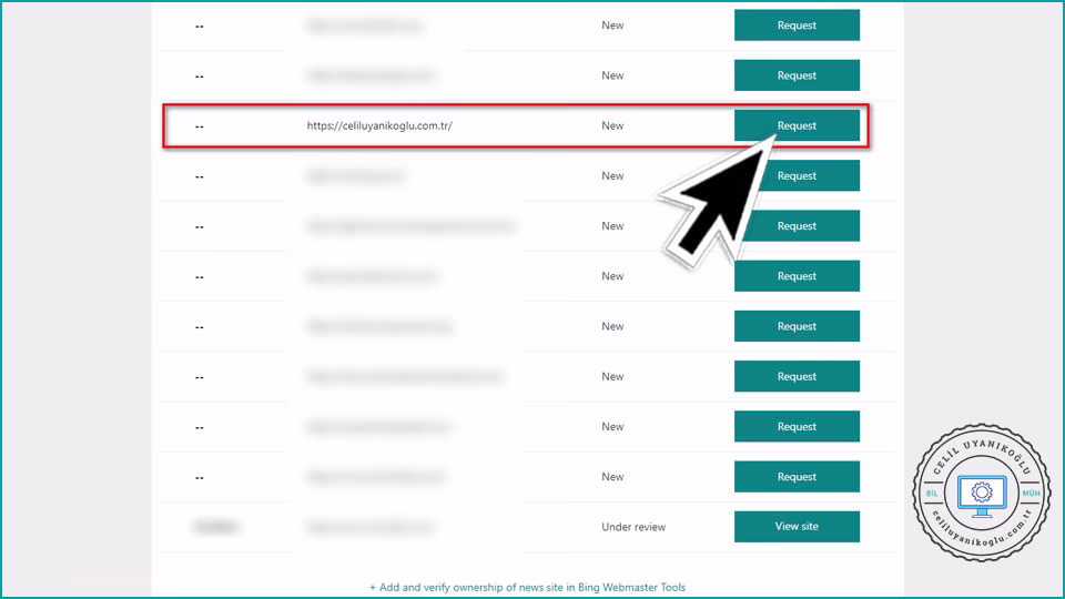 bing news başvuru aşaması