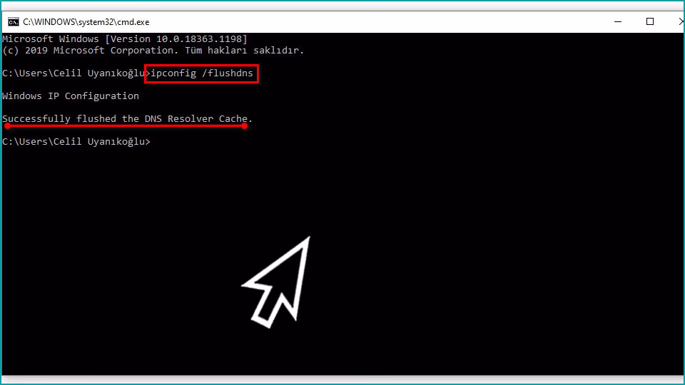windows 10 7 dns temizle