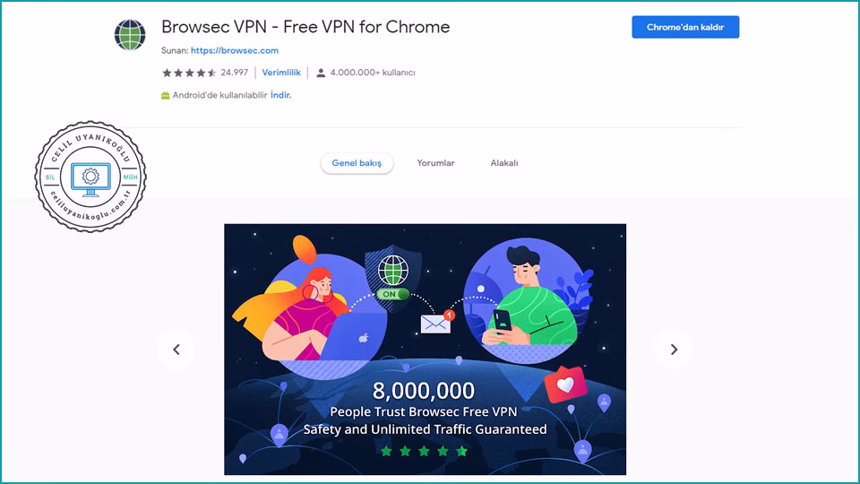 chrome mağaza browsec vpn