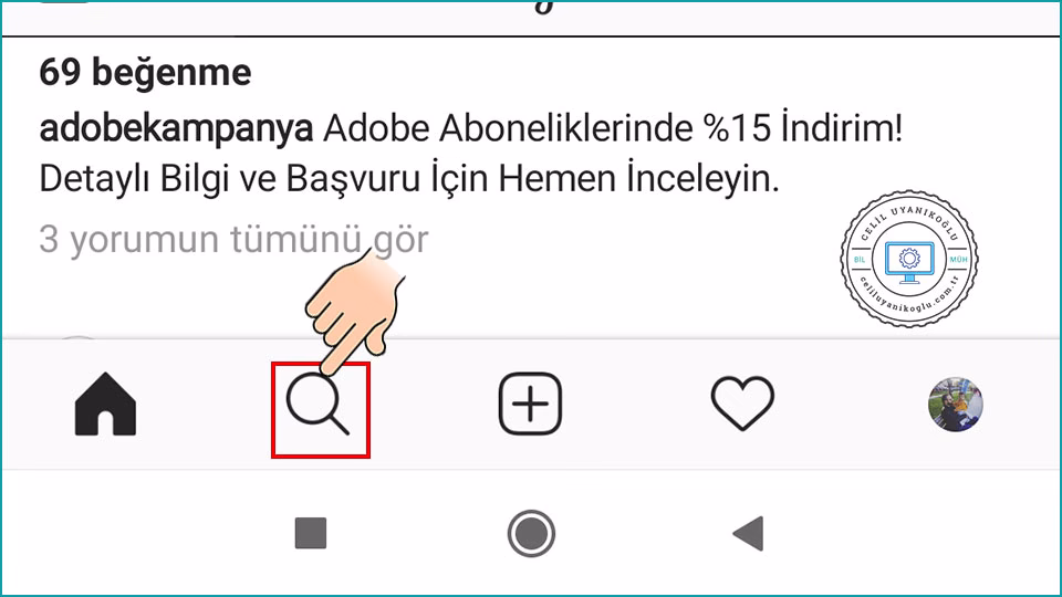 Mobilde Instagram Engel Kontrolü