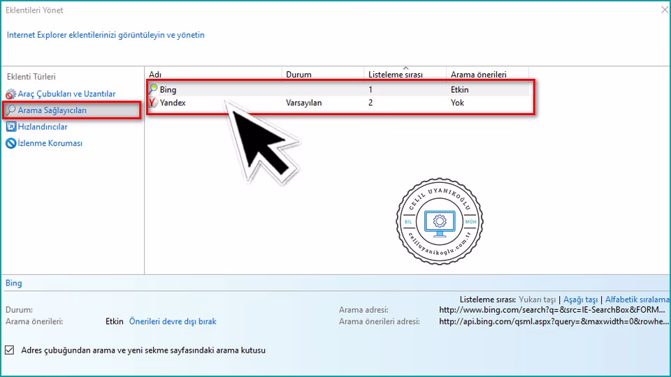 Arama Sağlayıcıları