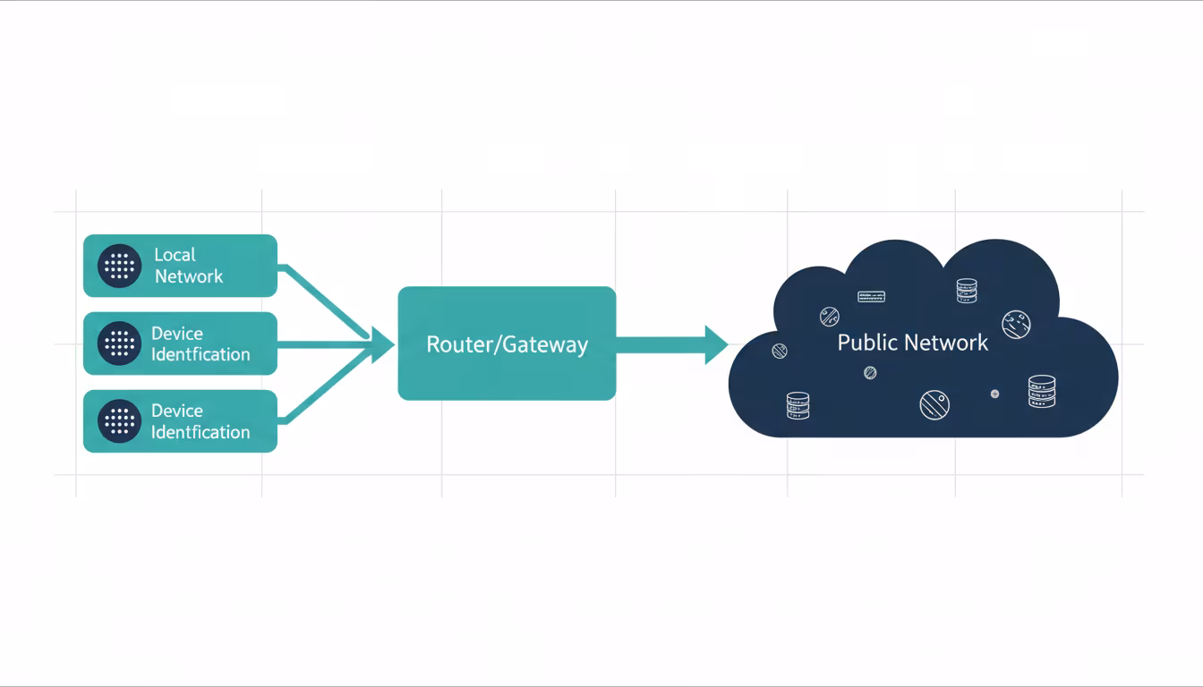 Dahili ve harici IP adreslerinin ağ üzerindeki konumu ve farkları.