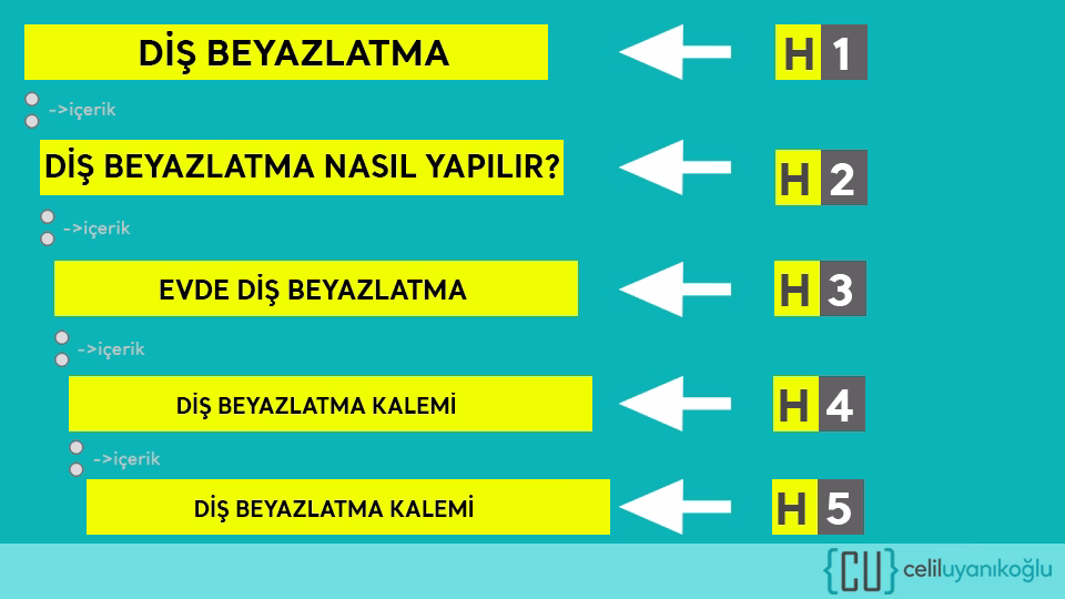 doğru başlık etiketi kullanımı