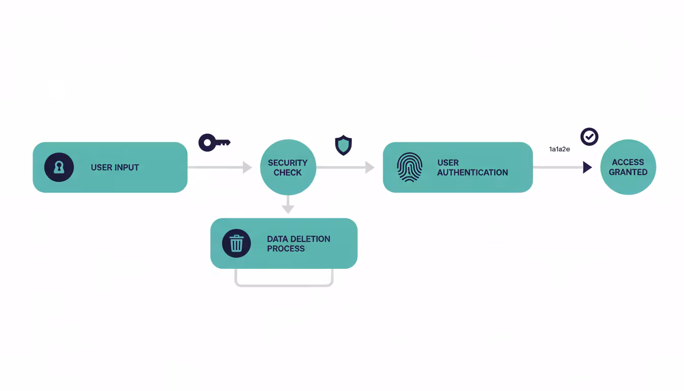 Şifre görüntüleme ve silme süreçlerini anlatan görsel elementler.