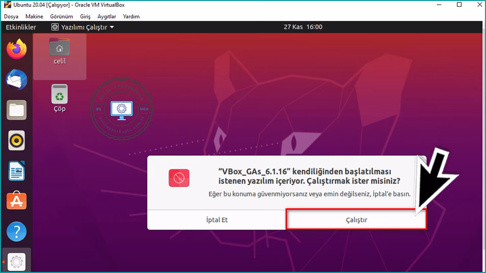 ubuntu misafir eklentileri