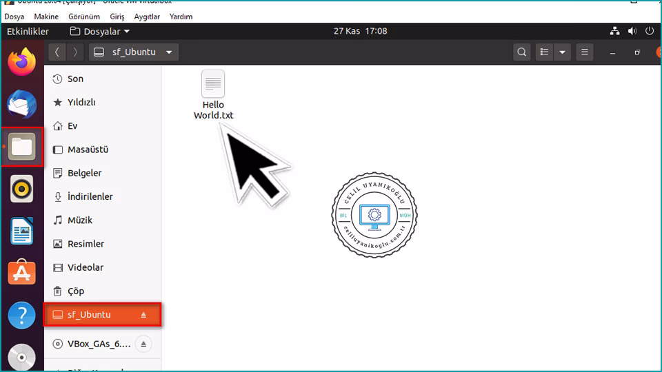 ubuntu klasör paylaşımı