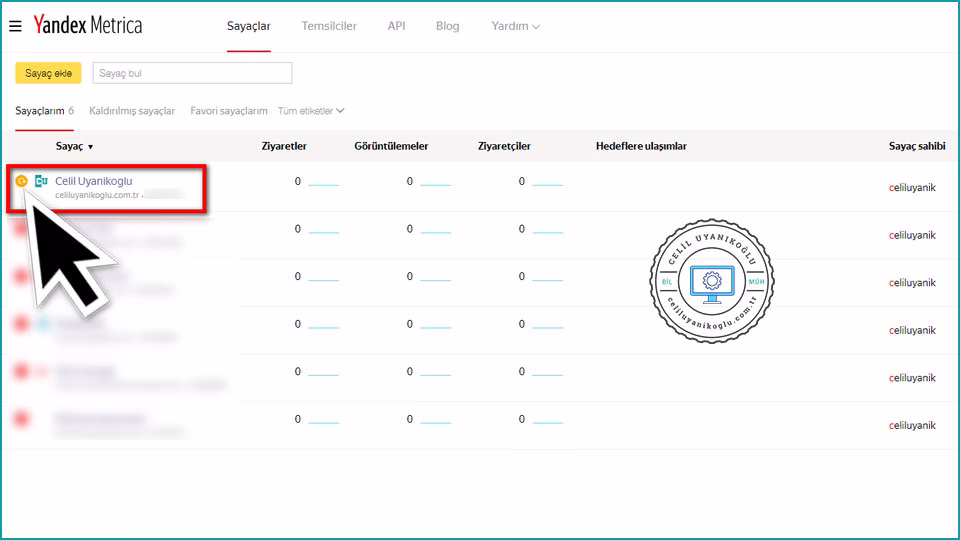Yandex Metrica doğrulama