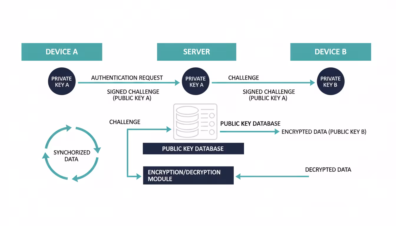 Passkey'in arkasındaki kimlik doğrulama akışı ve kriptografi