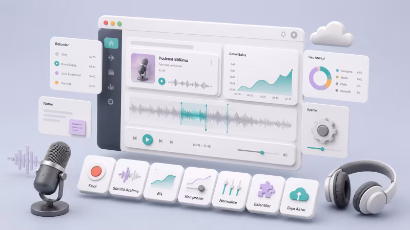 Audacity ile Ses Düzenleme ve Podcast Prodüksiyon Rehberi