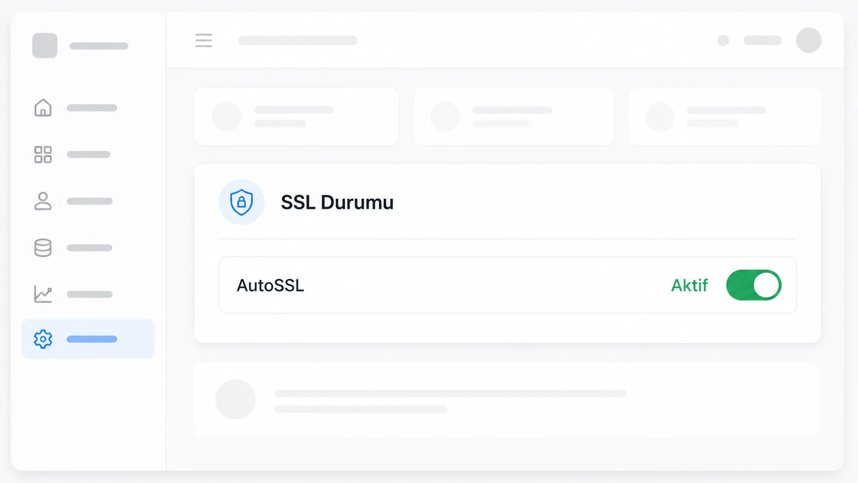 cPanel SSL/TLS durumu ekranında sertifika aktifleştirme görünümü