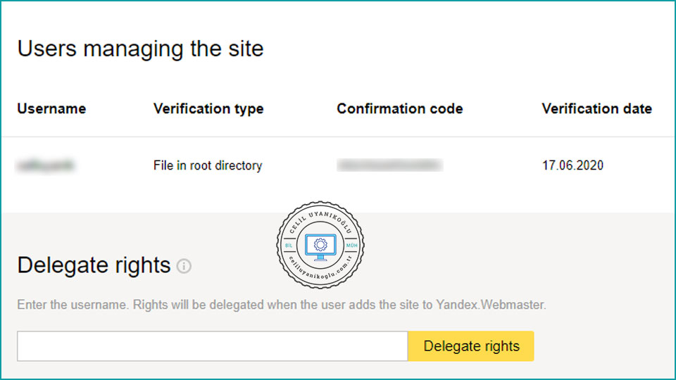 Yandex Webmaster Kurulumu
